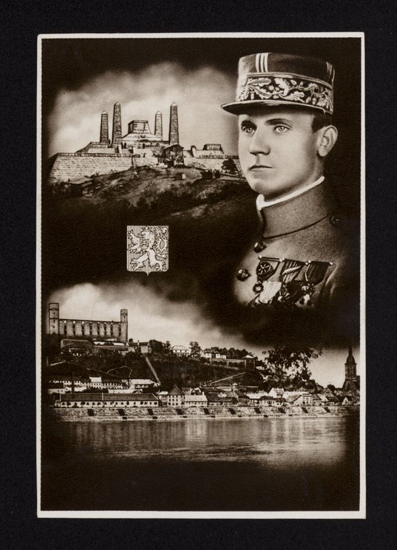 Milan Ratislav Stepanik, soldado eslovaco que serviu como general no exército francês na Primeira Guerra Mundial e como Ministro da Guerra da Tchecoslováquia (foto a p/b) de Photographer Czech