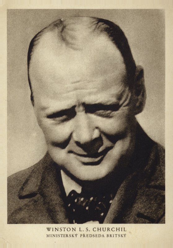 Winston Churchill (fotografia a preto e branco) de Photographer Czech