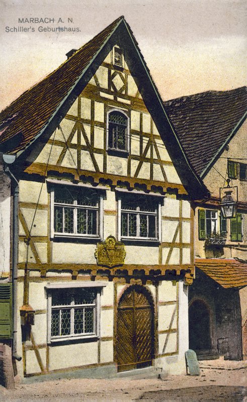 Local de nascimento de Friedrich Schiller, Marbach am Neckar, Alemanha (foto colorida) de Photographer German
