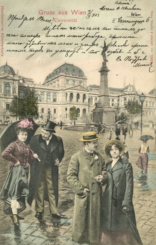 Casal na Ringstrasse, Viena (foto a cores) de Photographer German