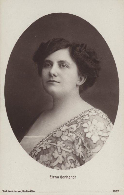 Elena Gerhardt, cantora de ópera alemã (foto a p/b) de Photographer German