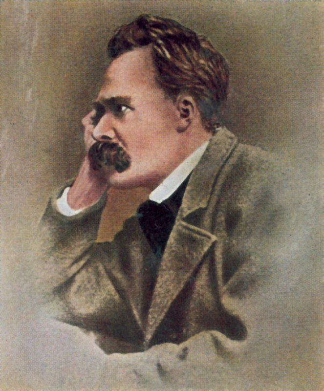 Friedrich Nietzsche, filósofo alemão (fotografia colorida) de Photographer German