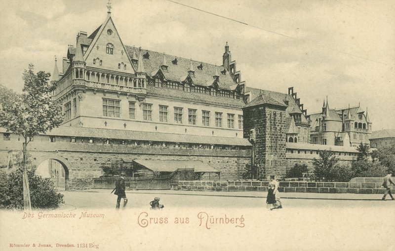 Museu Nacional Germânico, Nuremberga (foto a p/b) de Photographer German