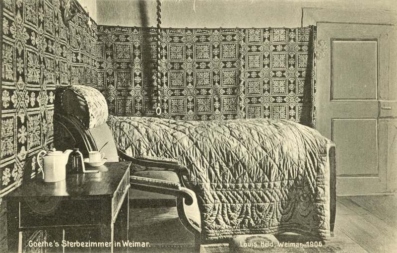 Sala da morte de Goethe, Weimar (foto colorida) de Photographer German
