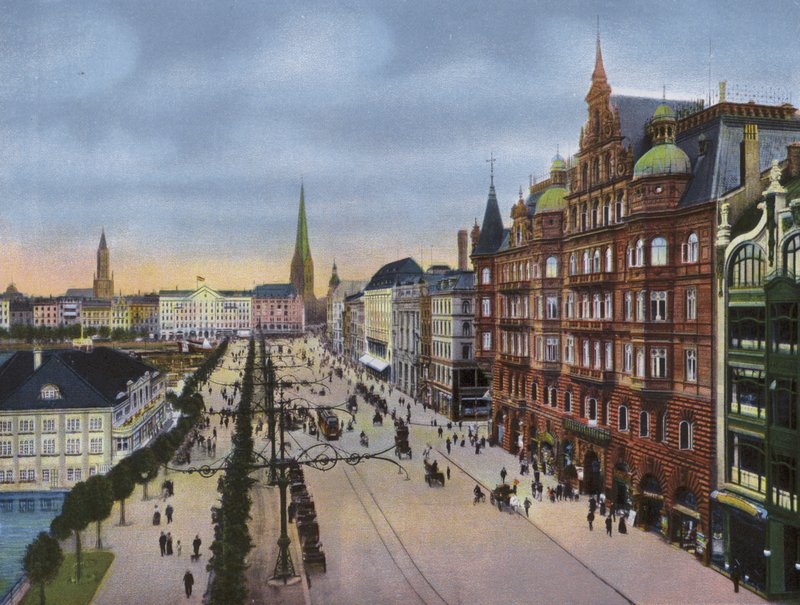 Hamburgo: Jungfernstieg com Alsterdamm (foto) de Photographer German