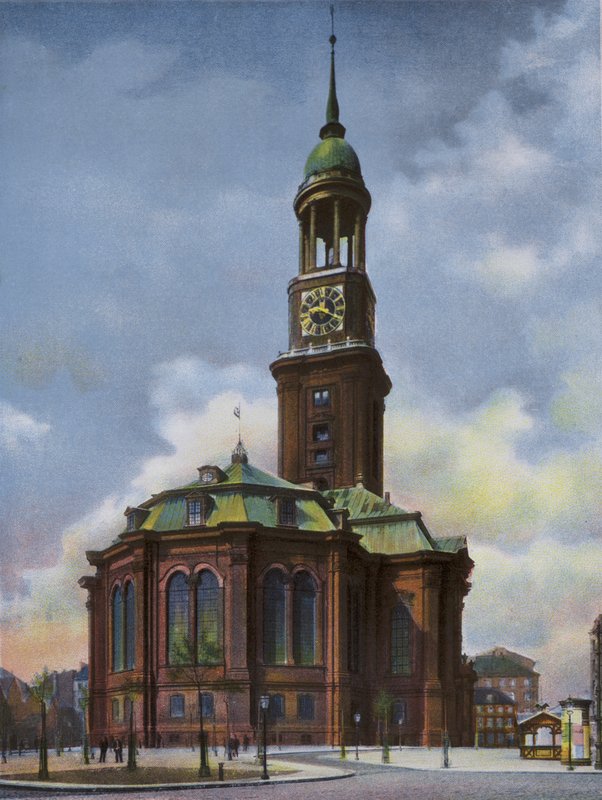 Hamburgo: Michaeliskirche, queimado 3 de Junho de 1906, reconstruído 1906-12 (foto) de Photographer German