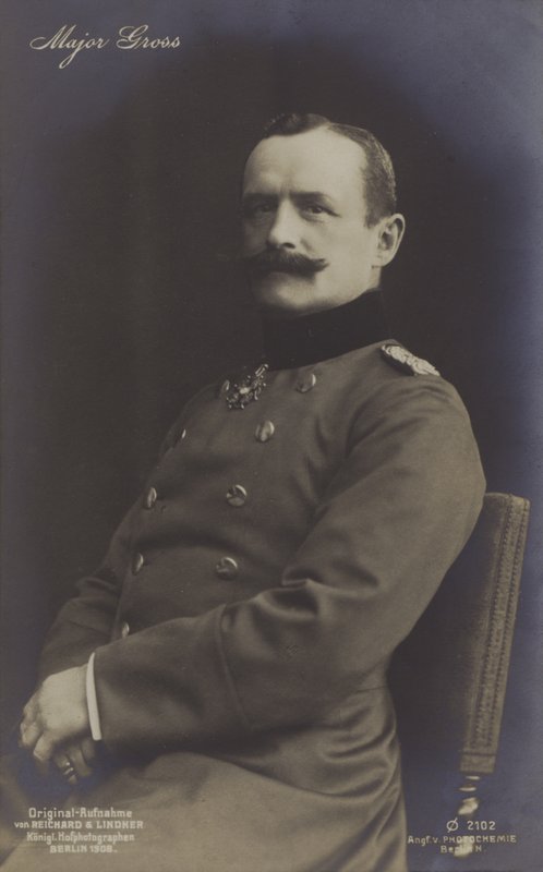 Hans Georg Friedrich Gross, balonista e construtor de aeronaves alemão (foto a p/b) de Photographer German