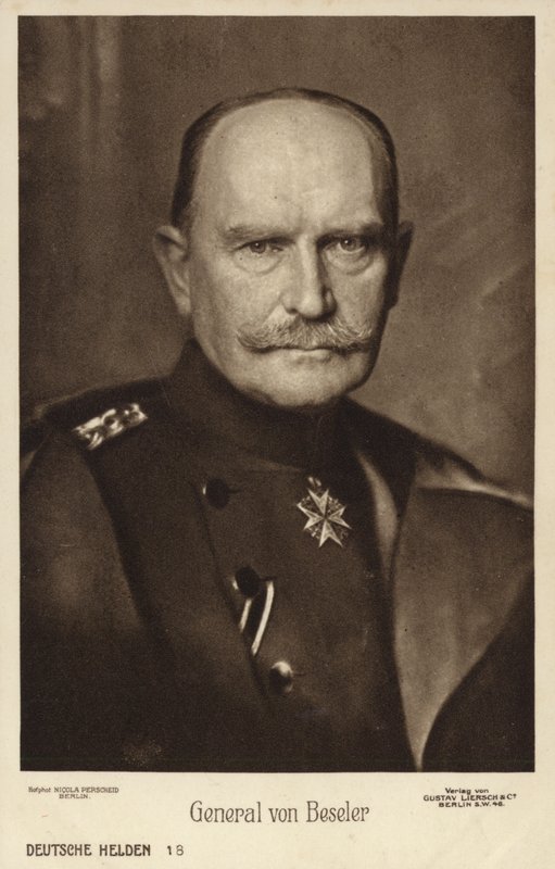 Hans Hartwig von Beseler, general alemão (foto a p/b) de Photographer German