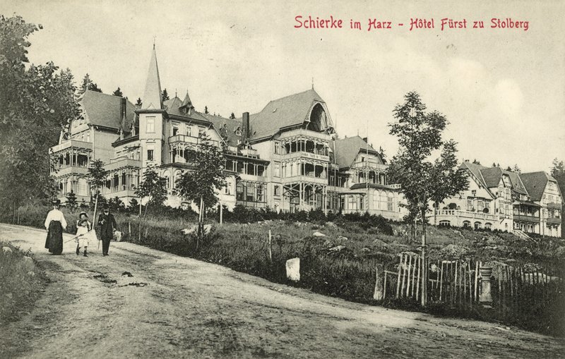 Hotel Furst zu Stolberg, Schierke, Harz Mountains, Alemanha (foto a p/b) de Photographer German