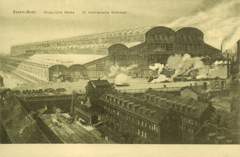 Krupp works, Essen, Ruhr, Alemanha (foto a p/b) de Photographer German