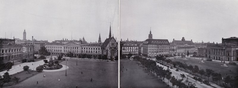 Leipzig: Panorama de Augustusplatz (foto a p/b) de Photographer German