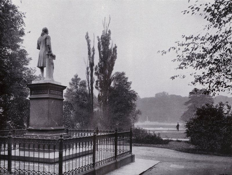 Leipzig: Rosental-Partie With Gellert-Monument (foto a p/b) de Photographer German
