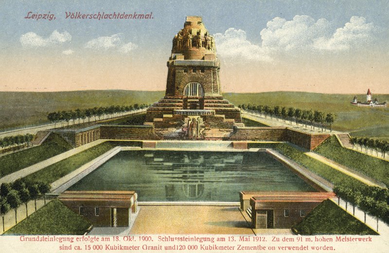 Monumento à Batalha das Nações, Leipzig (foto colorida) de Photographer German
