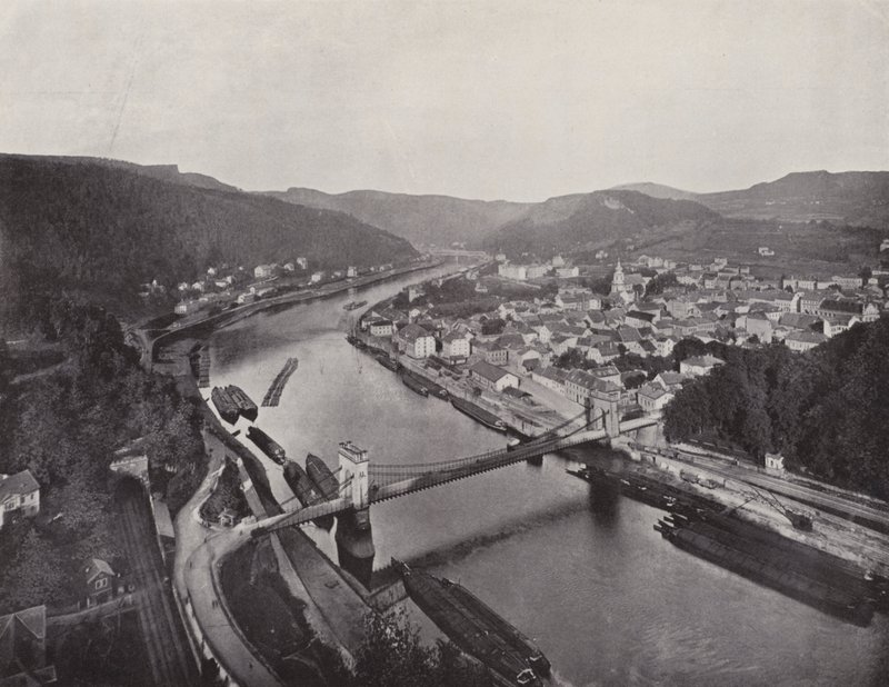 Panorama de Tetschen (foto a p/b) de Photographer German
