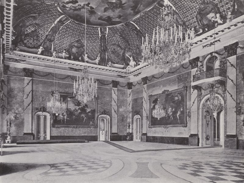 Potsdam, Neues Palais, Marble Hall (foto a p/b) de Photographer German