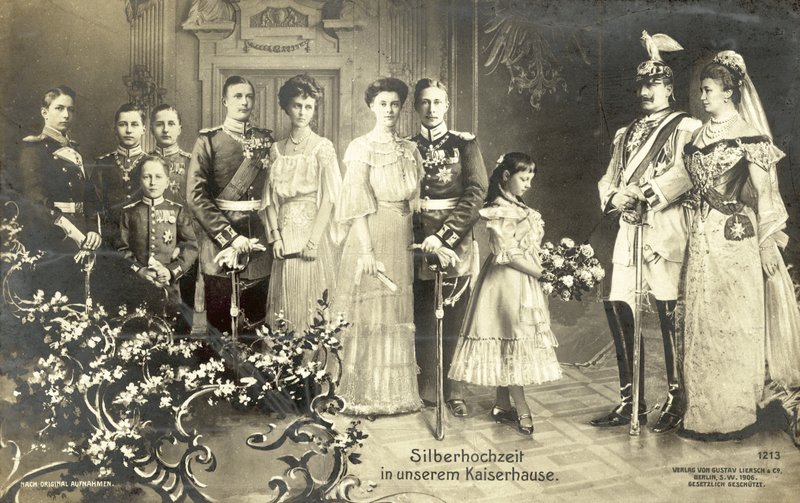 Casamento de prata de Kaiser Wilhelm II e da Imperatriz Augusta Victoria da Alemanha de Photographer German