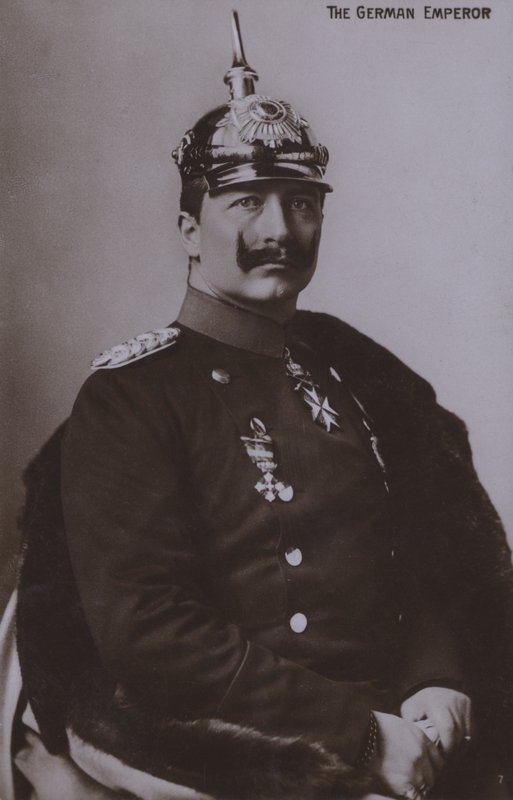 Wilhelm II, Imperador Alemão (foto a p/b) de Photographer German