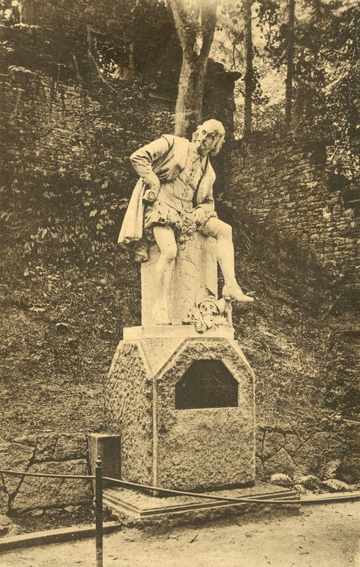 Monumento William Shakespeare, Weimar (foto a p/b) de Photographer German