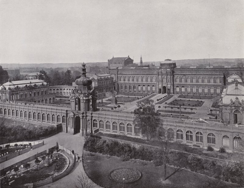 Zwinger, vista geral (foto a p/b) de Photographer German