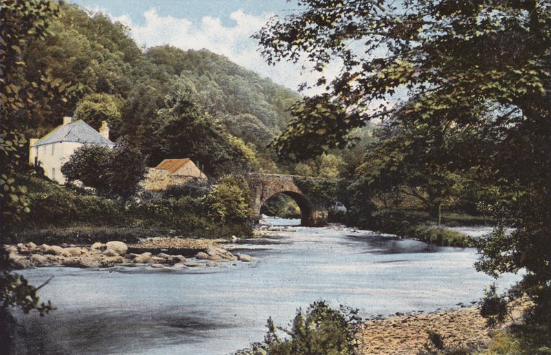 Irlanda: The Meeting of the Waters, In the Vale of Avoca, County Wicklow (foto colorida) de Photographer Irish