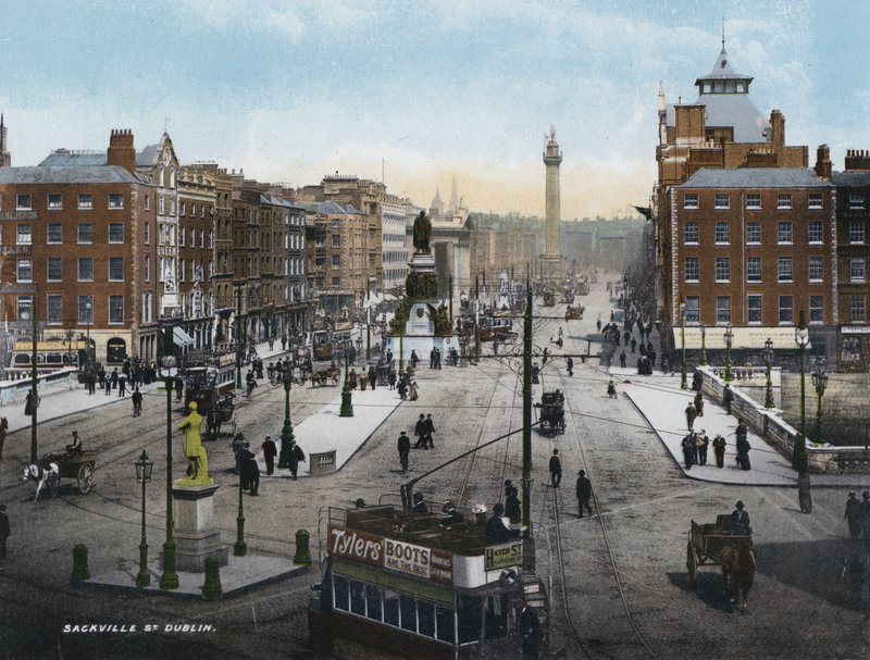 Sackville Street, Dublin (foto a cores) de Photographer Irish