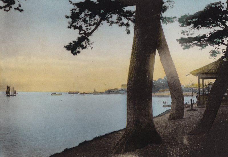 Japão, c.1912: Maiko perto de Kobe (foto) de Photographer Japanese