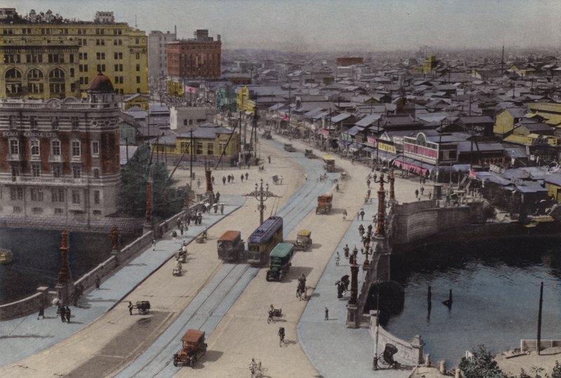 Japão, c.1912: Nihonbashi Street, Tóquio (foto) de Photographer Japanese