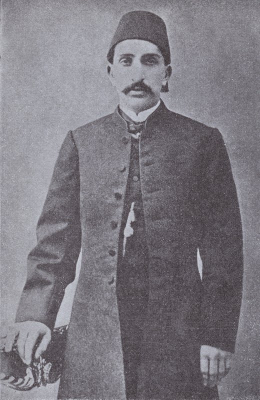 Abdul Hamid II, Sultão do Império Otomano, derrubado pelos Jovens Turcos em 1909 (foto a p/b) de Photographer Turkish