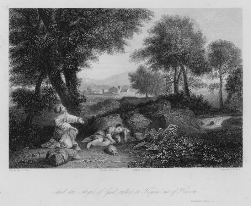 Hagar no Deserto, Génesis XXI de Pier Francesco Mola