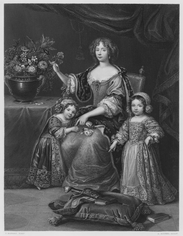 Henrietta de Orleans, Filha de Carlos 1, da foto da Royal Collection de Pierre Mignard