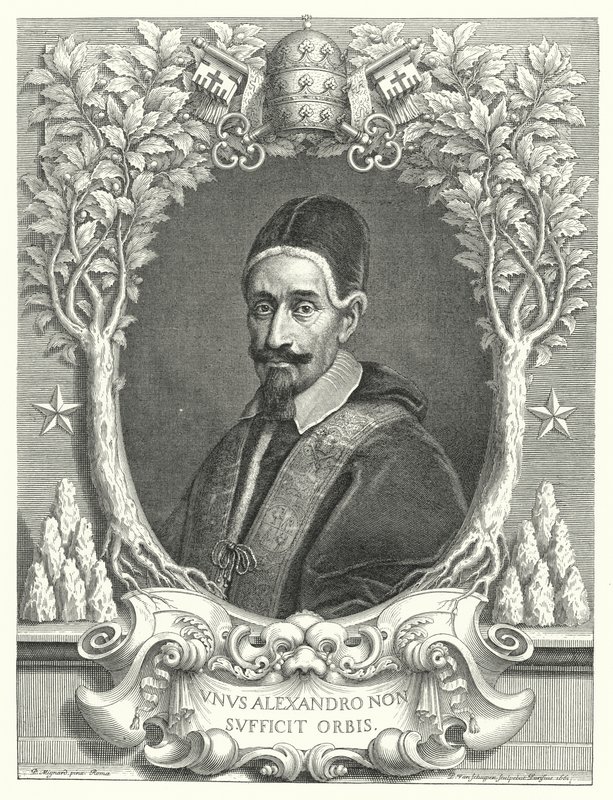 Papa Alexandre VII (gravura) de Pierre (after) Mignard