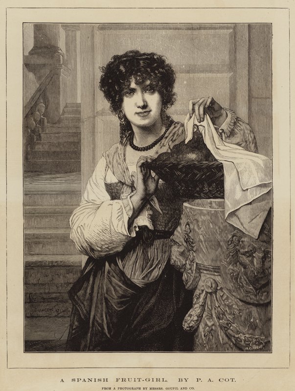 Uma menina frutífera espanhola de Pierre Auguste Cot