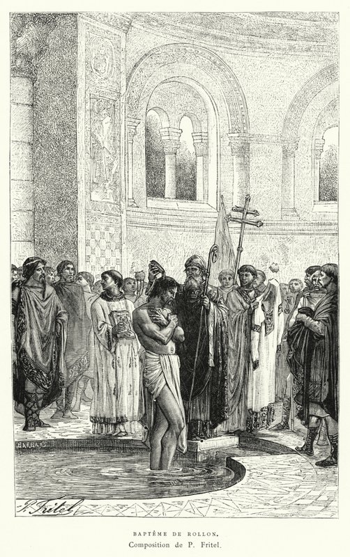 Bapteme De Rollon (gravura) de Pierre Fritel