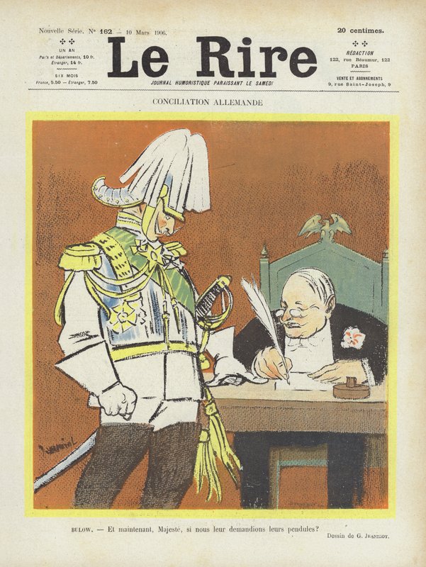 Conciliação alemã. Ilustração para o riso de Pierre Georges Jeanniot