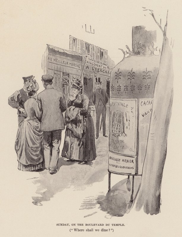 Domingo, no Boulevard du Temple (gravura) de Pierre Georges Jeanniot