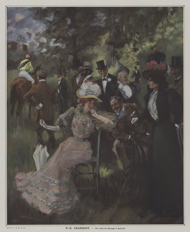 Um cantinho de pesagem no Auteuil de Pierre Georges Jeanniot