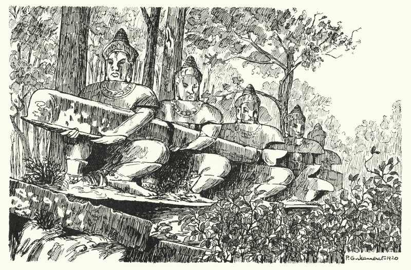 Gigantes da balaustrada (gravura) de Pierre Jeannerat de Beerski