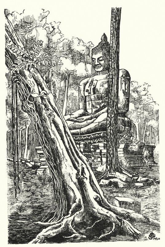 O Buda de Tep Pranam (gravura) de Pierre Jeannerat de Beerski