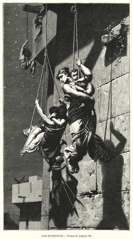 Os Fugitivos Atenienses (litho) de Pierre Paul Lêon Glaize