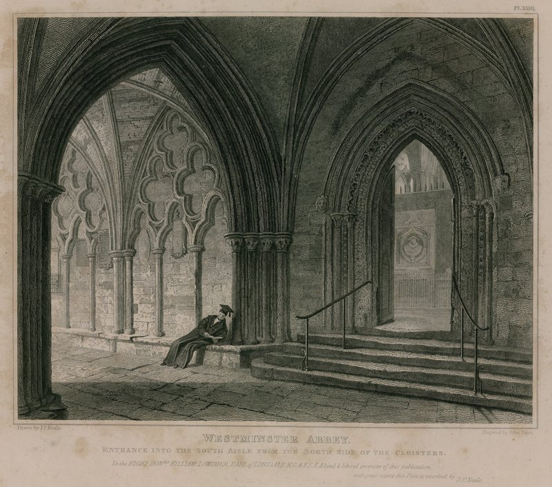 Entrada, sul, corredor, westminster, abadia, londres de Pieter Jansz. Quast