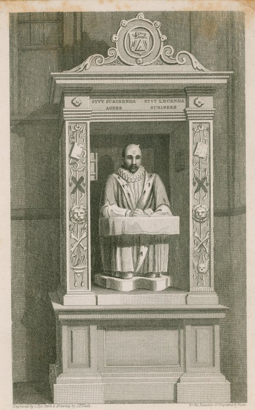 Monumento Stow, St Andrew Undershaft, Leadenhall Steet, Londres de Pieter Jansz. Quast