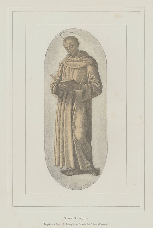 São Francisco de Assis (Litho) de Pietro (after) Perugino