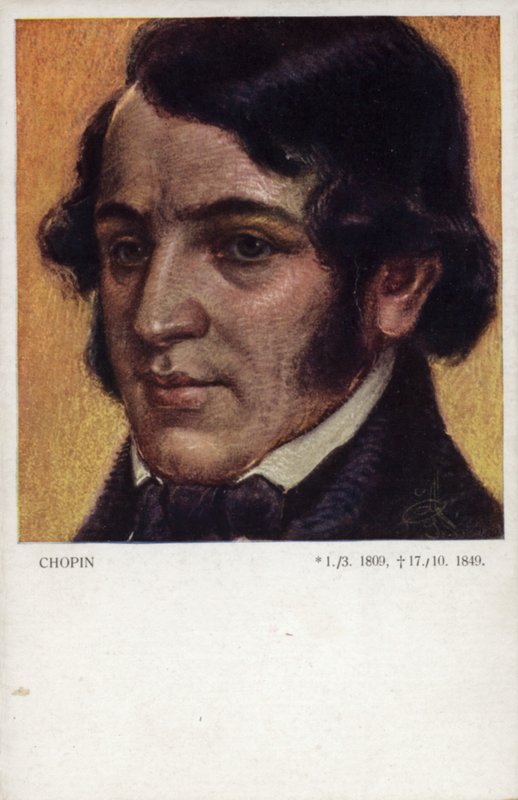 Frederic Chopin, compositor e pianista polonês (1810-1849) de Polish School