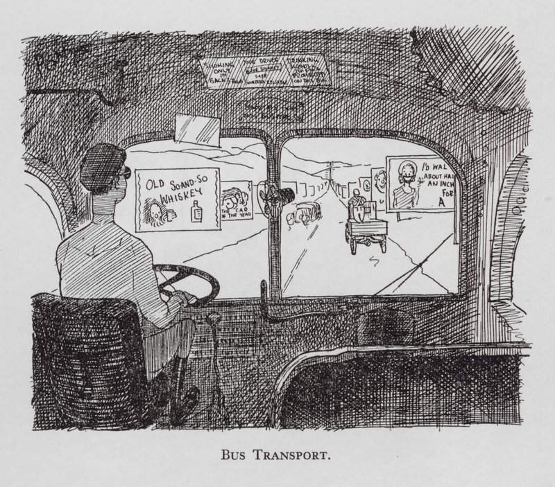 Transporte por autocarro (litografia) de Pont (1908 40)