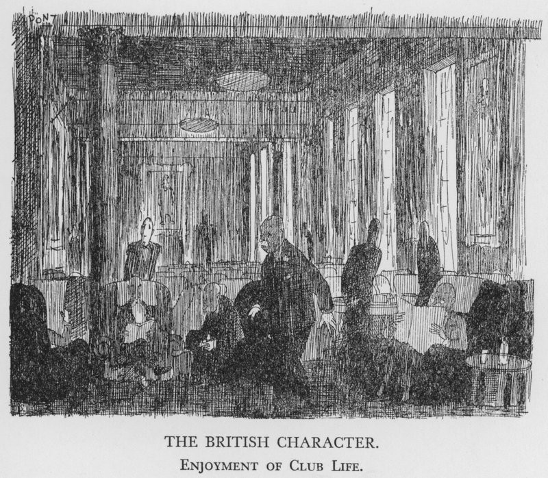 The British Character, Enjoyment of Club Life (litho) de Pont