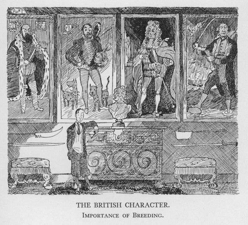 O Caráter Britânico, Importância da Raça (litho) de Pont