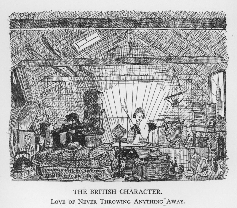 The British Character, Love of Never Throwing Anything Away (litho) de Pont