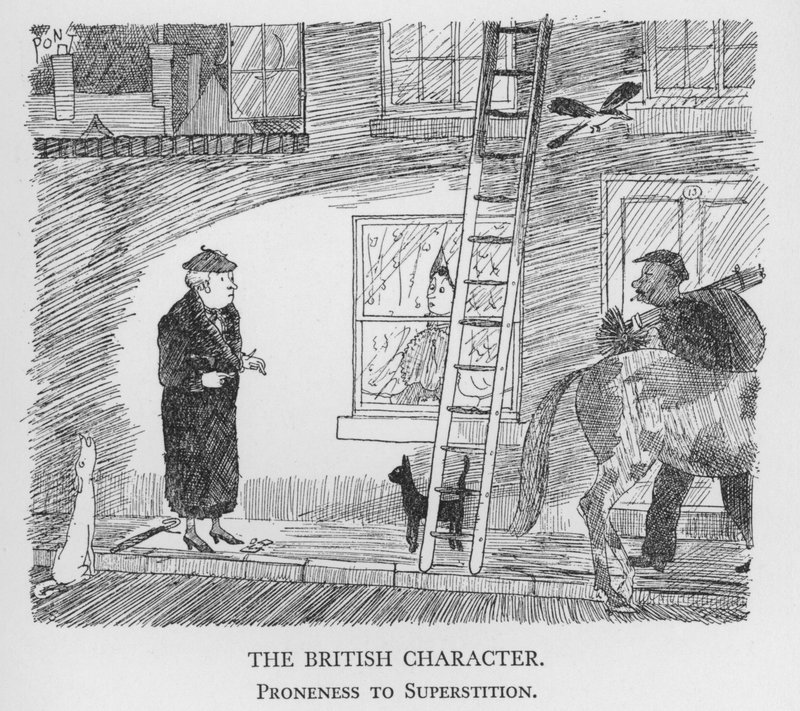 O Caráter Britânico, Pronitude à Superstição (litho) de Pont