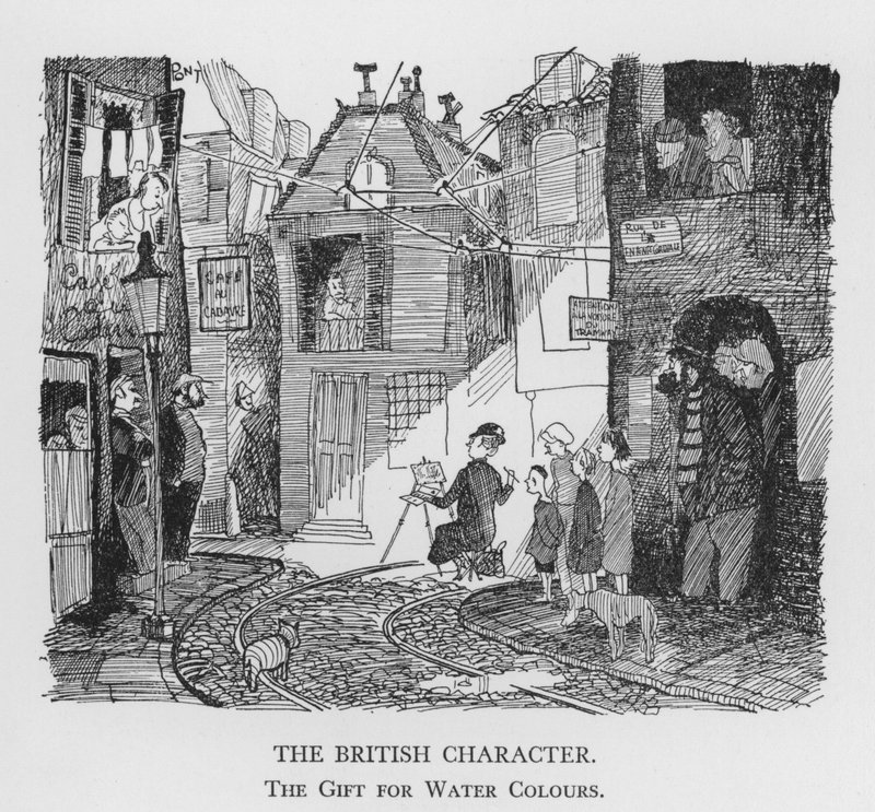 The British Character, The Gift for Water Colours (litho) de Pont