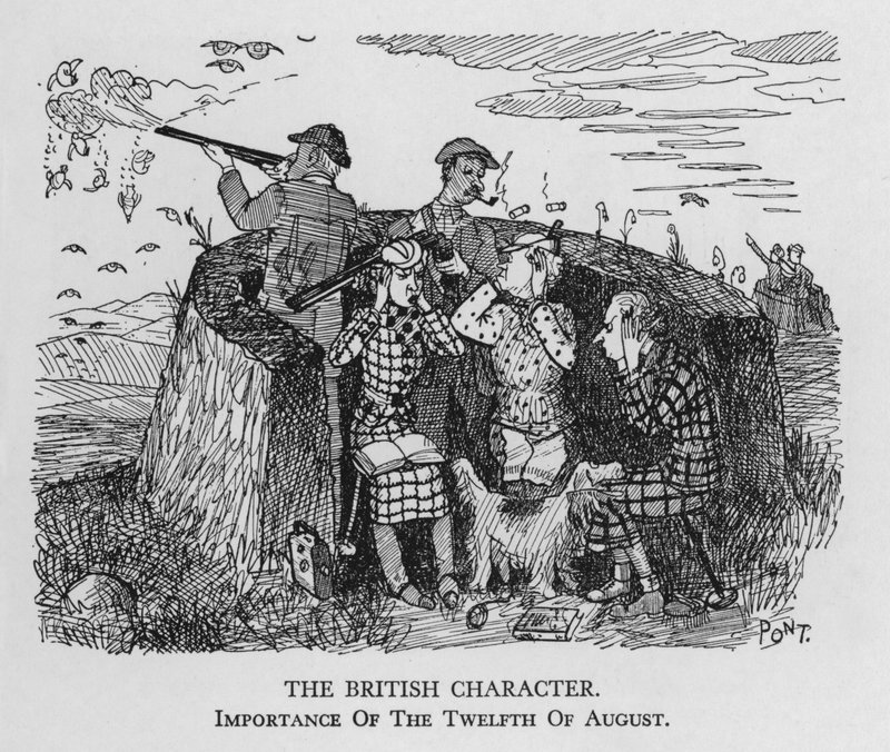 O caráter britânico; Importância do duodécimo de agosto (litho) de Pont